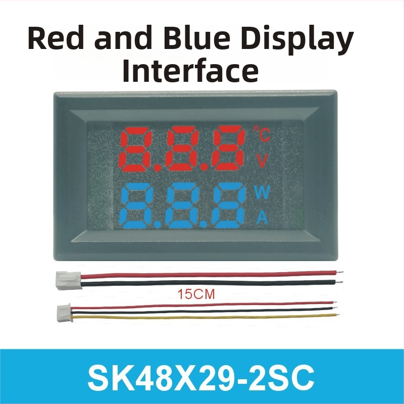 Shukong LED DC merací prístroj pre napätie a prúd batérie s digitálnym dvojitým displejom a detektorom prepínaného zdroja