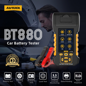 BT880 automobilový diagnostický prístroj pre batérie – test kapacitného zaťaženia a test úniku, 12–24 V, pre všetky modely
