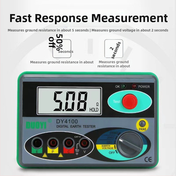 One More DY4100 Digitálny merací prístroj uzemňovacieho odporu – Pre profesionálne, študentské a domáce použitie