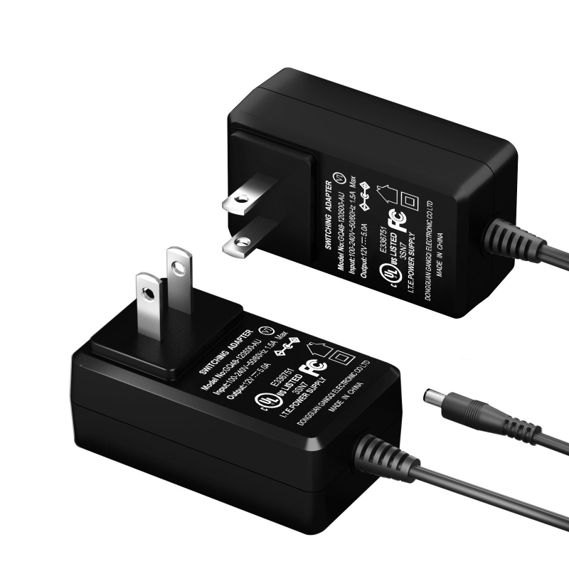 Zidno napajanje 12V 5A, američki standard, UL certifikat, 60W, serija GQ-48-120500-AU