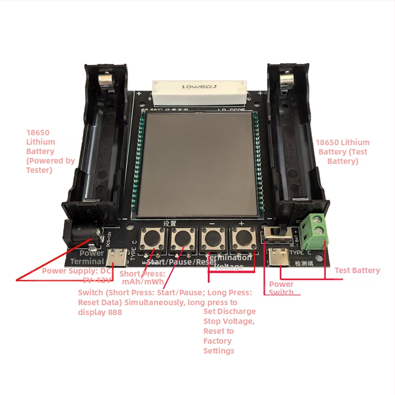 18650 litijski baterijski tester kapaciteta – mjerni modul