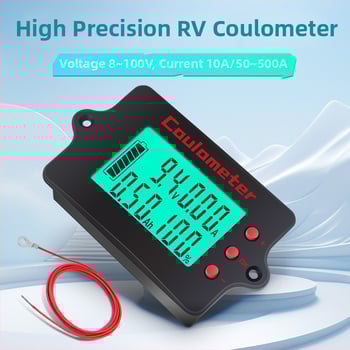 Peacefair LiFePO4 батерия кулометър, амперметър, волтметър и ватметър