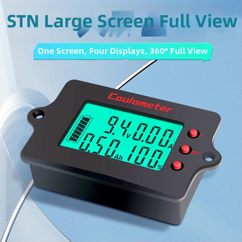 Peacefair LiFePO4 батерия кулометър, амперметър, волтметър и ватметър