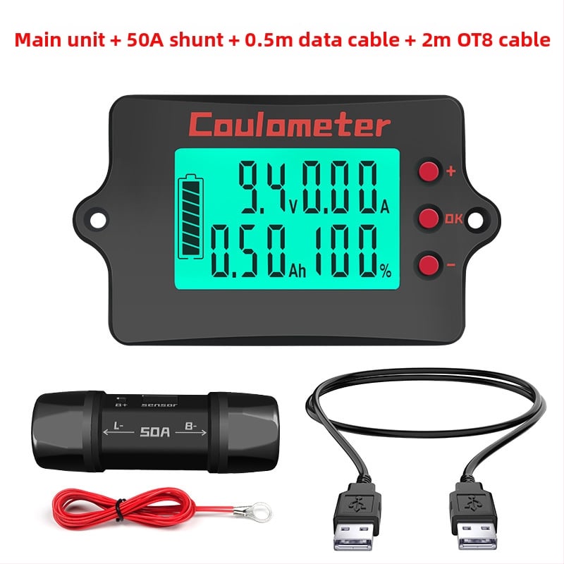 Peacefair LiFePO4 батерия кулометър, амперметър, волтметър и ватметър