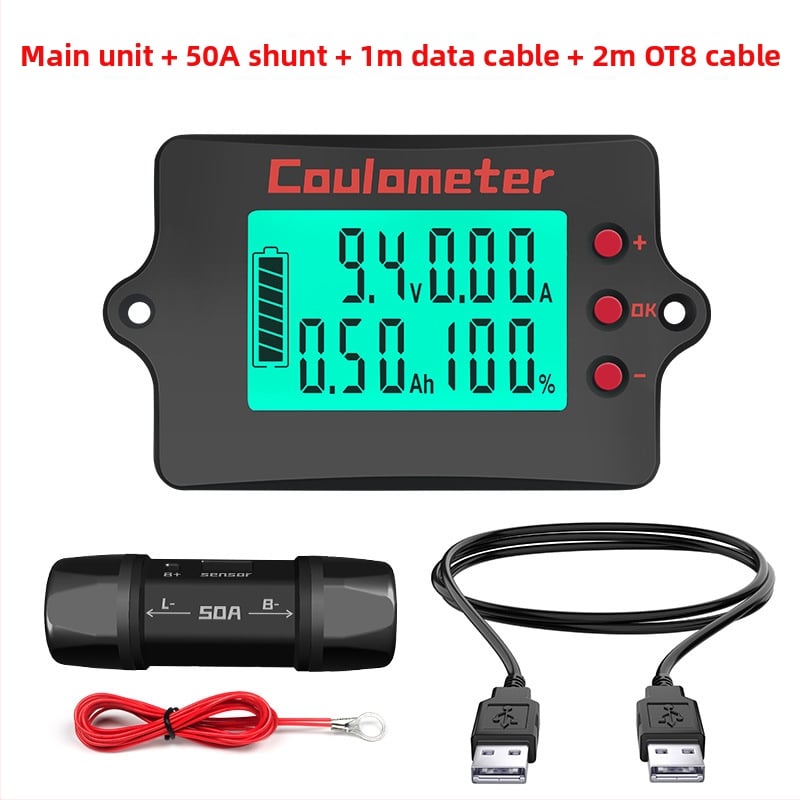 Peacefair LiFePO4 батерия кулометър, амперметър, волтметър и ватметър