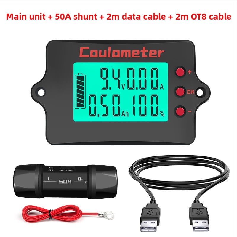 Peacefair LiFePO4 батерия кулометър, амперметър, волтметър и ватметър