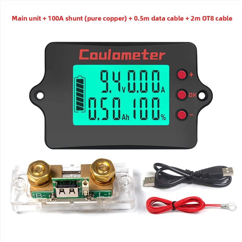 Peacefair LiFePO4 батерия кулометър, амперметър, волтметър и ватметър