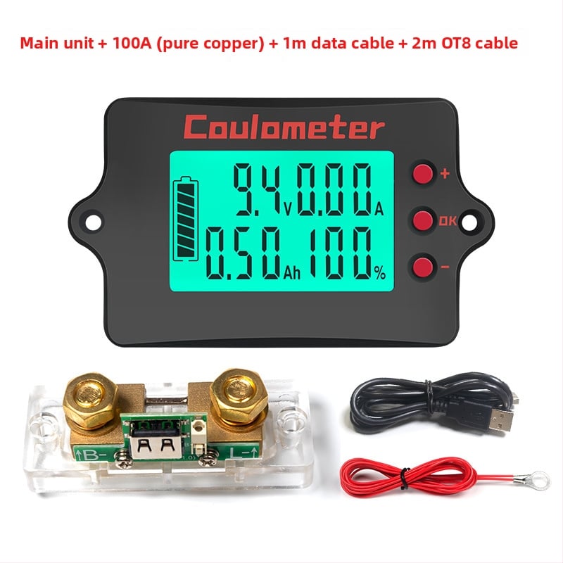 Peacefair LiFePO4 батерия кулометър, амперметър, волтметър и ватметър