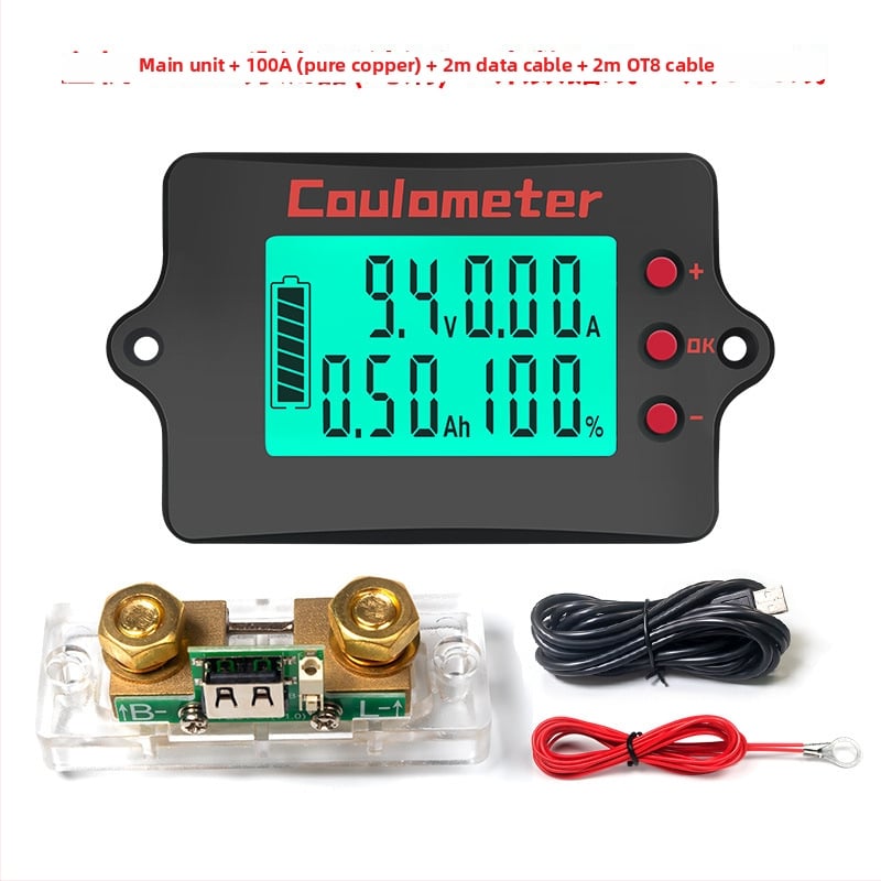 Peacefair LiFePO4 батерия кулометър, амперметър, волтметър и ватметър