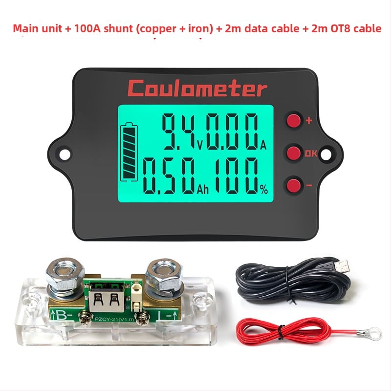 Peacefair LiFePO4 батерия кулометър, амперметър, волтметър и ватметър