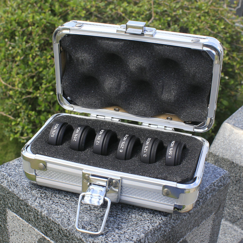 Datyson ND филтър комплект за астрономически телескоп, средносив филтър, 6 части, алуминиево кейсче, 5P9884