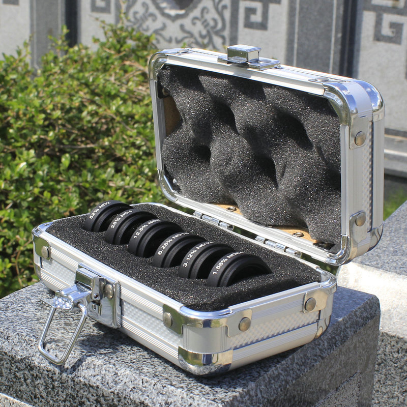 Datyson ND филтър комплект за астрономически телескоп, средносив филтър, 6 части, алуминиево кейсче, 5P9884