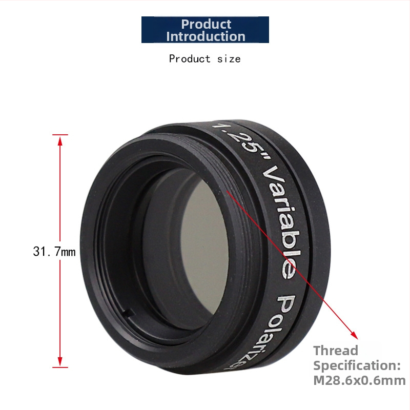 Datyson astronomický ďalekohľad s nastaviteľným lineárnym polarizačným filtrom (Značka: Datyson; Hlavný účel: astronomické pozorovanie; Typ filtra: lineárny polarizačný filter; Nastaviteľný: áno)