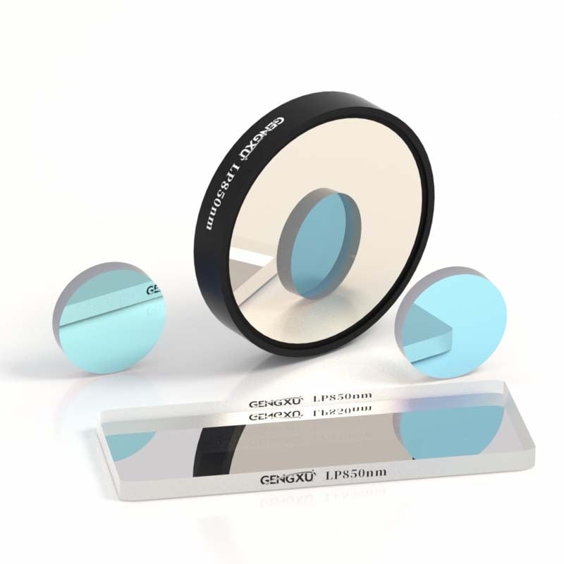 850 nm дълговълнов пропускащ дихроичен инфрачервен филтър, оптично стъкло, персонализиран формат за инфрачервени сензорни модули и охранителни камери