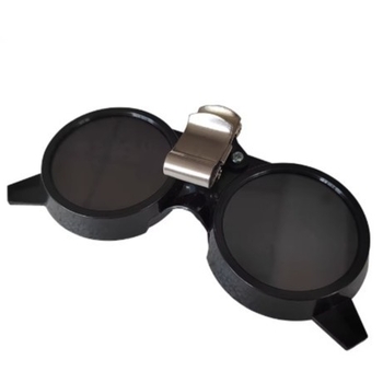 Blue Eagle NP248 Flip-up alumíniumötvözetes klipe-s szemüveg fémművességhez, por- és ütésálló, 1.0 mm átlátszó + 2.0 mm szűrő lencse #5, ANSI EN166 EN170