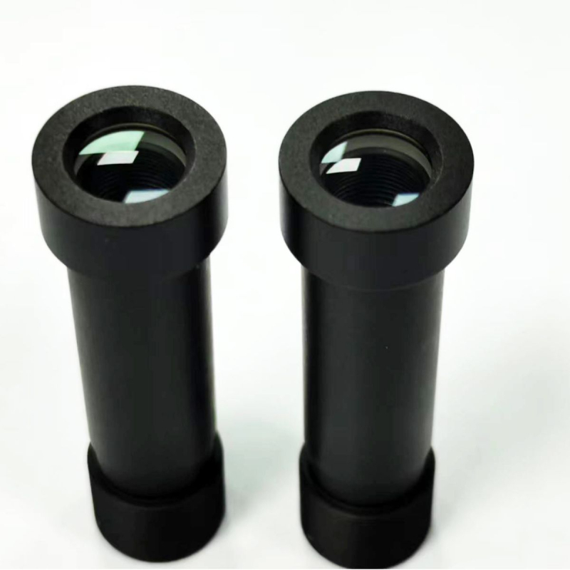 Фиксиран фокус обектив за микроскоп-телескоп, 45 мм фокусно разстояние, диафрагма f/7.6, стъкло-метална конструкция, 8.3° широк ъгъл, M12×P0.5 монтаж