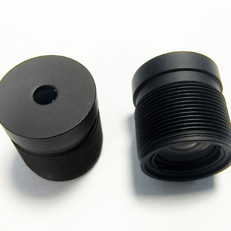 Фиксиран обектив за индустриално изображение, 10,5 мм f/4, 29,5° широк ъгъл, филтър Ø12, монтаж M12×P0.5, конструкция 6G+IR