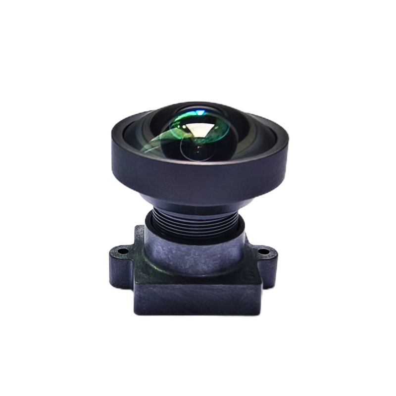 Фиксиран фокус обектив, ултраширок ъгъл 145°, фокусно разстояние 1.1 мм, максимална бленда f/2.6, диаметър филтъра φ22