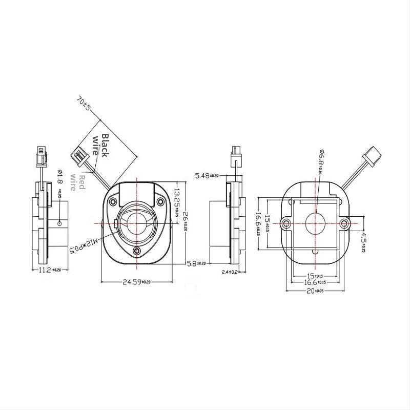 Sieťová IP kamera pre dohľad s denným/nočným režimom, M12 držiak, IR-CUT dvojitý filter objektívu, prispôsobiteľný úzky rozsah filtra