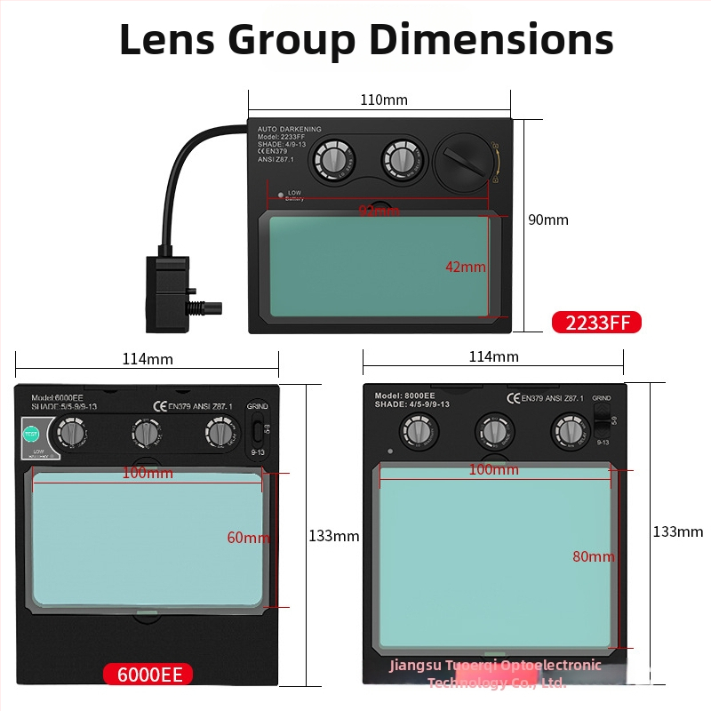 Automatická zváracia maska s automatickým stmavením DIN9-13, vymeniteľný filter, solárne napájanie, DIN4 jasný režim