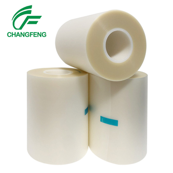 UV филм за защита при рязане на вафли, серия UV cutting film, дебелина 0.07–0.203 мм, ширина 230/300/980/1070 мм, дължина 100 м, материал PO/PET, UV лепило, основа PET