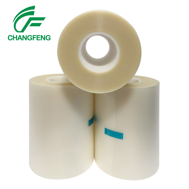 UV филм за защита при рязане на вафли, серия UV cutting film, дебелина 0.07–0.203 мм, ширина 230/300/980/1070 мм, дължина 100 м, материал PO/PET, UV лепило, основа PET