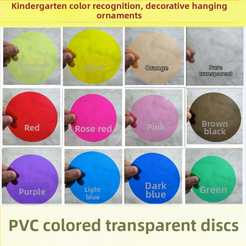 Priehľadný PVC farebný film pre DIY remeslá – matný povrch, tlač farebných kariet