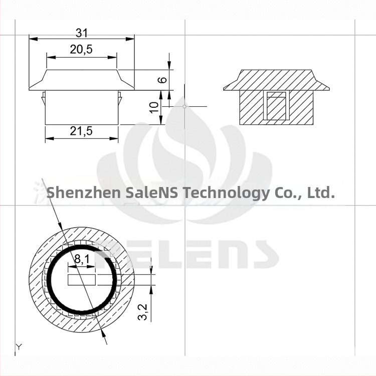 Salens 8120-2 Fresnelova šošovka pre infračervený senzor ľudského tela