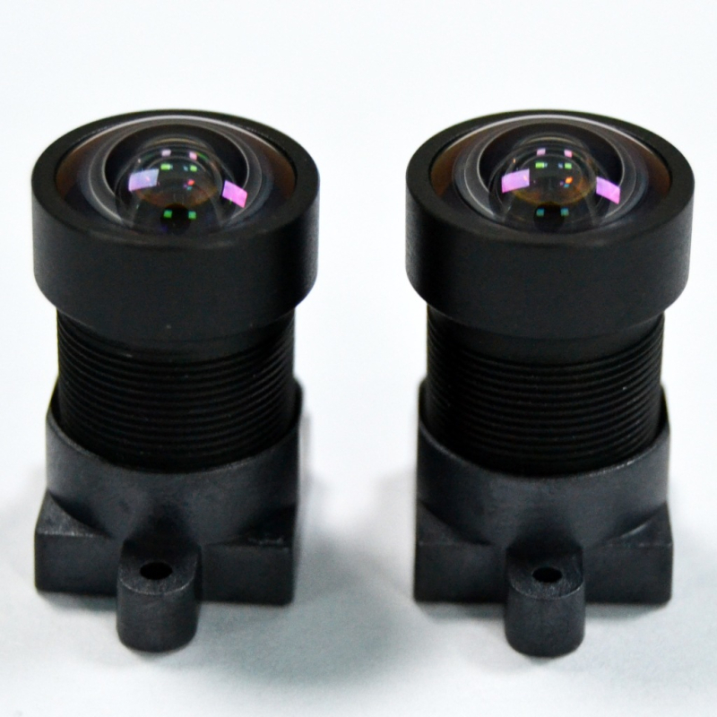 Обектив с фиксиран фокус за видеоконференции, 120° широк ъгъл, фокусно разстояние 2.4, диафрагма 2.6, монтаж M12×P0.5