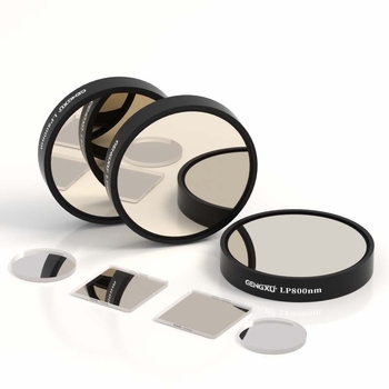 Dihroični filter 800 nm za optičku komunikaciju i LIDAR, Gongxu D.m, optičko staklo, debljina 0,5–5 mm
