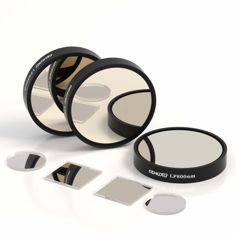 Dihroični filter 800 nm za optičku komunikaciju i LIDAR, Gongxu D.m, optičko staklo, debljina 0,5–5 mm