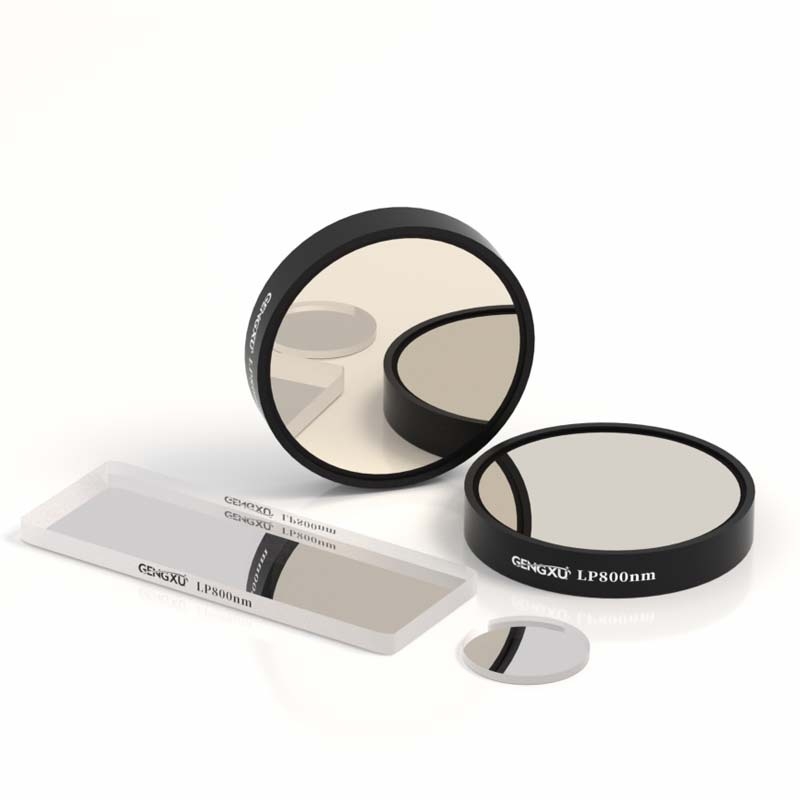 Dihroični filter 800 nm za optičku komunikaciju i LIDAR, Gongxu D.m, optičko staklo, debljina 0,5–5 mm