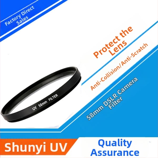 UV filter pre SLR fotoaparát s vodoodpudivou a prachotesnou úpravou, viacvrstvové UV vrstvy, model SY-005, OEM spracovanie