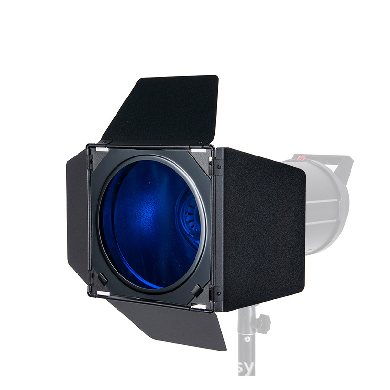 Αξεσουάρ φωτισμού: ρυθμιζόμενη τετράφυλλη ασπίδα φωτός με φίλτρο περιγράμματος, συμβατό με καλύμματα 18–21 cm, μοντέλο KLJ2, αντοχή φόρτου 2–5 kg