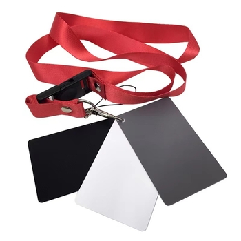 Set de carduri gri pentru fotografie – Card de referință gri 18% și Card de balans al albului; Brand: Guest Debao