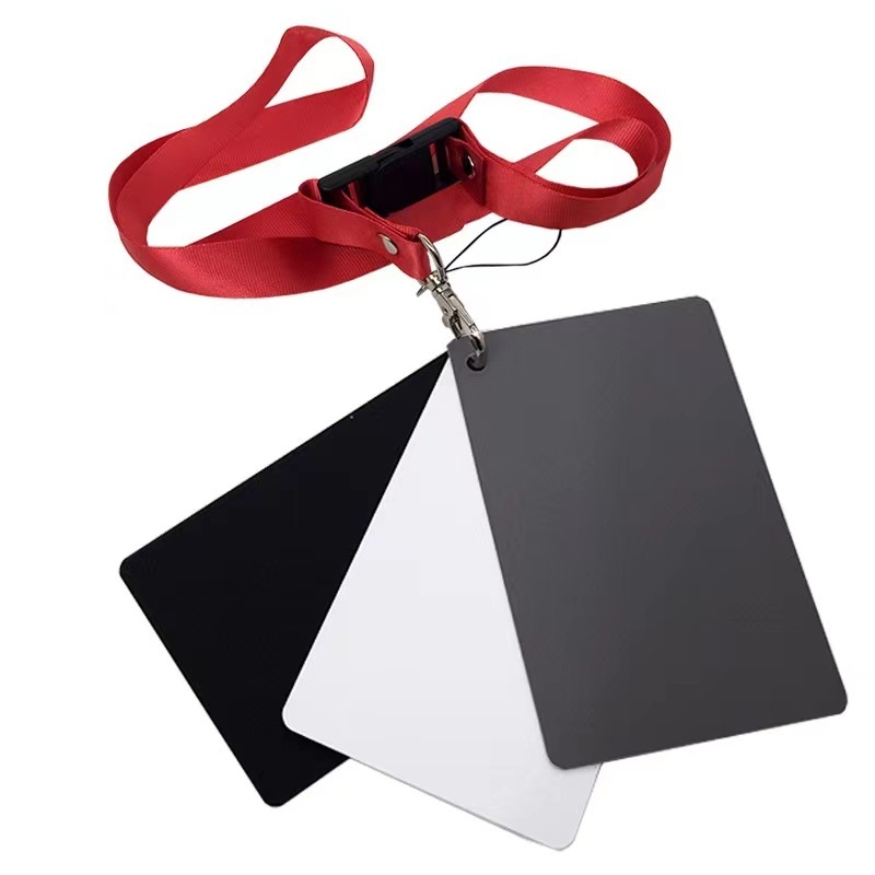 Set de carduri gri pentru fotografie – Card de referință gri 18% și Card de balans al albului; Brand: Guest Debao