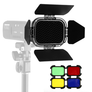 Accesorii de iluminare Shenniu BD-07: grilă cu celule și filtre de culoare pentru Canon/Nikon DSLR TTL bliț