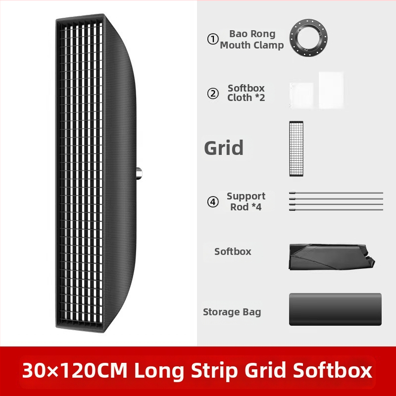 Softbox svetlo — osmihranný softbox s mriežkou, z karbónových vlákien, nosnosť 2–5 kg, hmotnosť 1,2 kg
