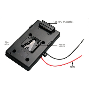 V-port batériová upínacia doska pre monitor, V-tvarovaná zavesovacia doska D-TP, magnéziová zliatina, maximálne zaťaženie 6–10 kg, hmotnosť 0,15 kg