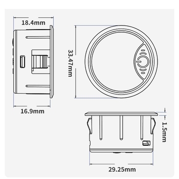 TEKIVI Цифров DC волтметър 7–100 V за електрически превозни средства и батерии (литиеви и оловно-киселинни), работи от -10°C до 65°C