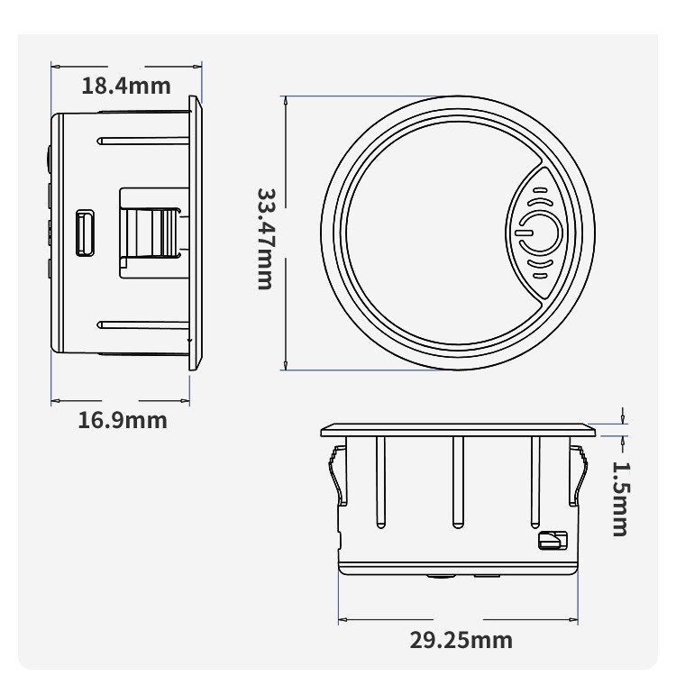 TEKIVI Цифров DC волтметър 7–100 V за електрически превозни средства и батерии (литиеви и оловно-киселинни), работи от -10°C до 65°C