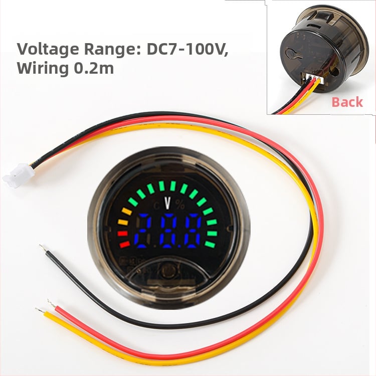 TEKIVI Цифров DC волтметър 7–100 V за електрически превозни средства и батерии (литиеви и оловно-киселинни), работи от -10°C до 65°C