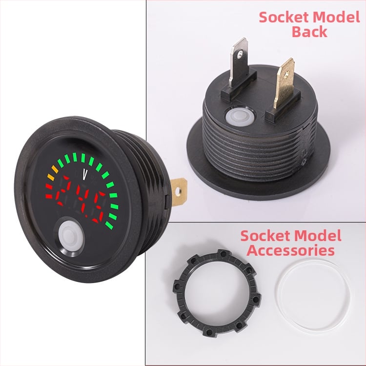 TEKIVI Цифров DC волтметър 7–100 V за електрически превозни средства и батерии (литиеви и оловно-киселинни), работи от -10°C до 65°C