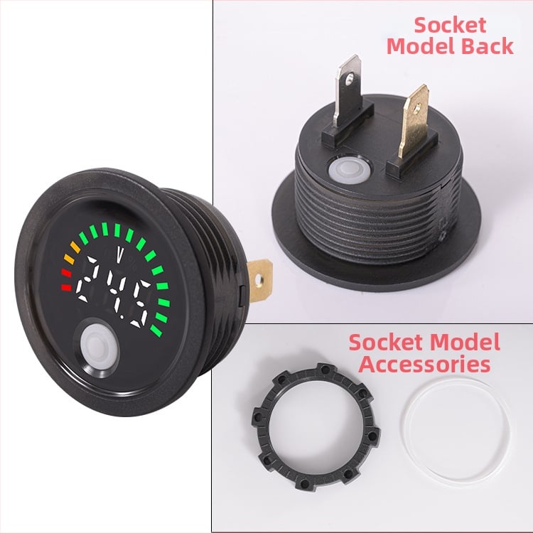 TEKIVI Цифров DC волтметър 7–100 V за електрически превозни средства и батерии (литиеви и оловно-киселинни), работи от -10°C до 65°C