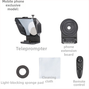 Objektívny adaptér ZX2209 – Teleprompter pre SLR a mobilný telefón, prenosný Bluetooth teleprompter pre Vlog a krátke videá, SCXRig