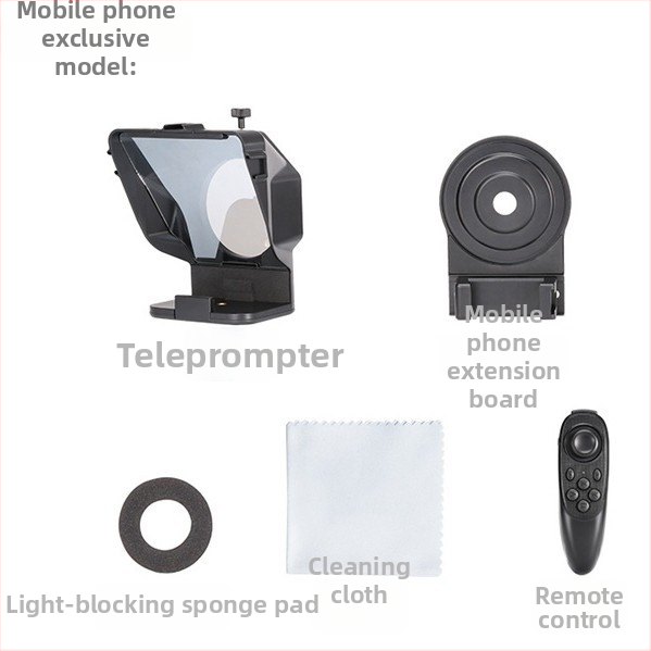 Objektívny adaptér ZX2209 – Teleprompter pre SLR a mobilný telefón, prenosný Bluetooth teleprompter pre Vlog a krátke videá, SCXRig