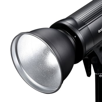 Lumină de studio cu reflector de 55°, grilă fagure, iluminare de fond, capac pentru proiector, construcție din aliaj de aluminiu