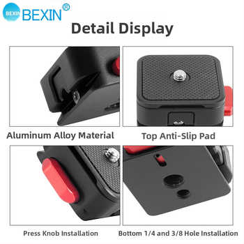 CL-01 Sada dosky s rýchlouzáverom, hliníková zliatina, pre statívy/monopódy, nosnosť 6–10 kg