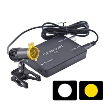 Dantų operacijų galvos žibintas su didinimu, laidinis LED, 3W/5W pasirinkimai