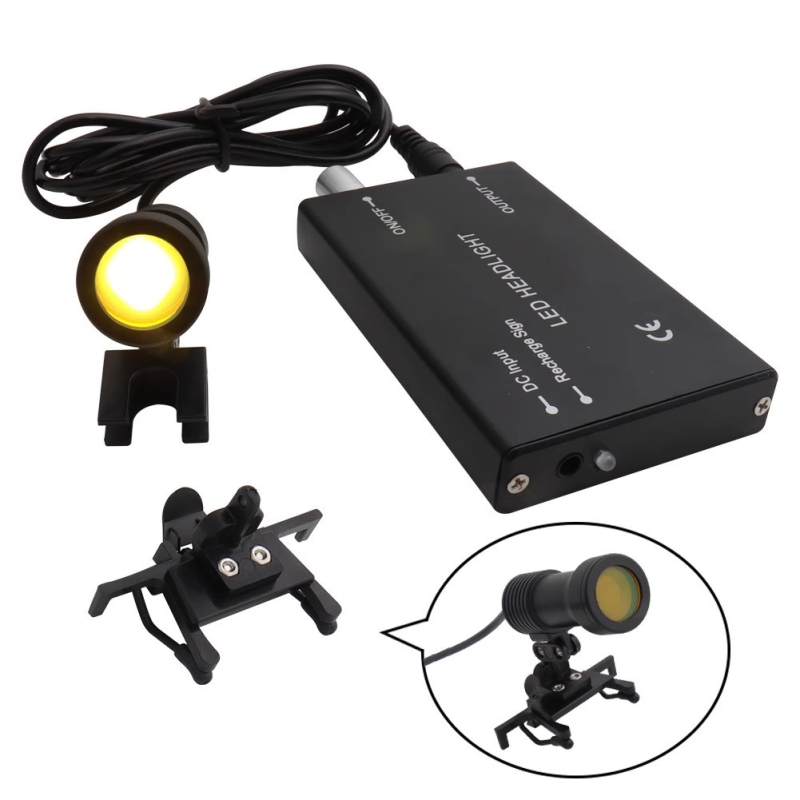 Dantų operacijų galvos žibintas su didinimu, laidinis LED, 3W/5W pasirinkimai